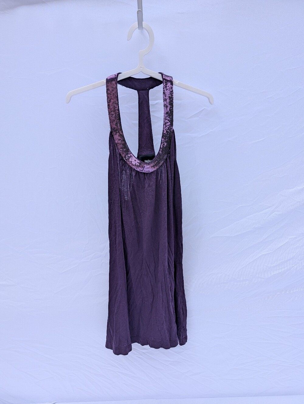 Y2K Mossimo Sequins Purple Tank Top - Picture 1 of 8